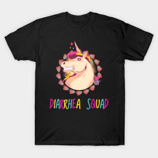 Unicorn Mullet Diarrhea Squad Rainbow Poop T-Shirt